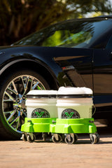 Liquid X Dual Bucket Car Wash Kit with High Performance Bucket Dollies