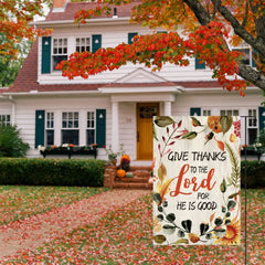 Artoid Mode Give Thanks to The Lord Thanksgiving Garden Flag 12 x 18 Inch