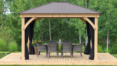 Yardistry 12' x 14' Meridian Hardtop Gazebo Mosquito Mesh Kit, Beige