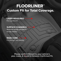 WeatherTech Custom Fit FloorLiners compatible with 2021-2024 Tesla Model X - 2nd Row, Black