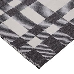 Better Homes & Gardens Buffalo Plaid Reversible Rug, Black/White, 7' x 10'