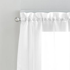 Mainstays Macrame Tailored Curtain Valance, 50"L x 18"W, White