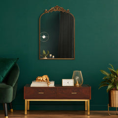 Better Homes & Gardens 20" x 30" Arch Metal Wall Mirror Decor in Gold