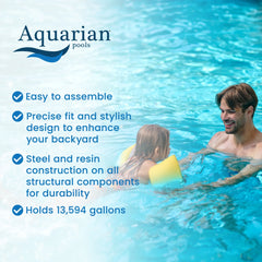 Aquarian Pools Fuzion Series 24' x 52" Round Above Ground Swimming Pool