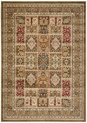 SAFAVIEH Lyndhurst Josephine Traditional Bordered Area Rug, Multi/Green, 9' x 12'