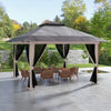 Outsunny 13ft x 13ft Beige Pop Up Outdoor Canopy, UV Resistant