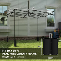 Replacement 118.1" x 118.1" Navy Blue Canopy Top, UPF50+, Weight Bags