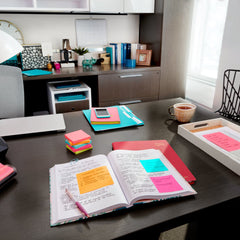Post-it Notes, 3" x 3", Assorted Bright Colors, 100 Sheets, 24 Pads