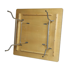 Table - 48" x 48" WFT Series Russian Birch Wood Square - Metal Edge