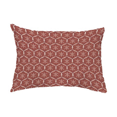 Simply Daisy, 14" x 20" Tufted Maroon Abstract Decorative Outdoor Pillow