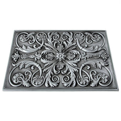 Backsplash Tile for Kitchen and Fireplace Royal 12 x 18 Metal Mural Pewter Nickel
