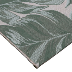Better Homes & Gardens Palm Leave Reversible Rug, Green/White, 7' x 10'