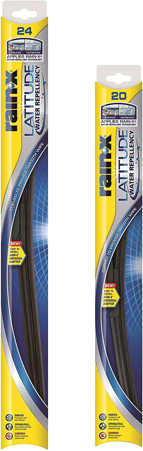 Rain-X 810162 Latitude Water Repellency Wiper Blade, (24", 20") Combo Pack