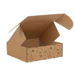 Ucanpack Christmas Mailing Boxes 11 x 11 x 5" - Winter Forest Printed Christmas Boxes - Holiday Shipping Box Made In USA Holiday Box Corrugated Shipping Boxes