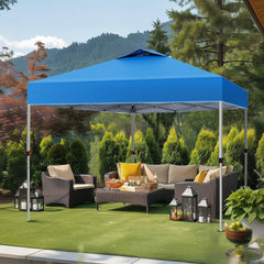 Phi Villa 10ft x 10ft Blue Pop Up Outdoor Canopy, Waterproof