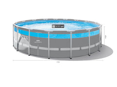 Intex 17' x 48" Clearview Prism Frame Above Ground Swimming Pool Set with Pump