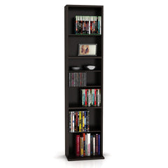 Atlantic 54" x 13" Summit Adjustable Wood Media Storage Shelf Bookcase, Espresso