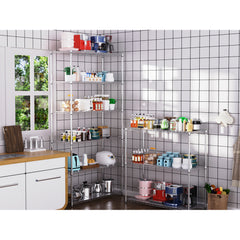 Holaki 3 Tier NSF Metal Shelf Wire Shelving Unit - Set of 2, 1050lbs Capacity Heavy Duty Adjustable Storage Rack with Shelf Liners, Chrome (48" H x 48" L x 18" D)