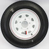 12" X 4" 5 lug 4.5" Bolt Circle White Spoke Trailer Wheel