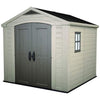 Keter Factor 8 x 11 Foot All Weather Resin Outdoor Storage Shed, Taupe