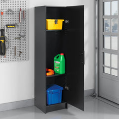 Prepac Elite 16" Storage Cabinet, Black Storage Cabinet, Bathroom Cabinet, Pantry Cabinet with 2 Adjustable Shelves, 16" D x 16" W x 65" H, BEB-1664