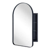 TEHOME Aristes Recessed Framed Medicine Cabinet with Mirror and Adjustable Shelves 16" x 28.3" - Black