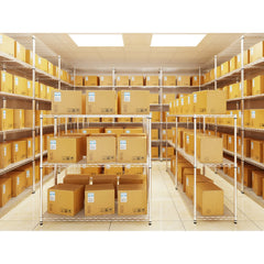 Holaki 3 Tier NSF Metal Shelf Wire Shelving Unit - Set of 2, 1050lbs Capacity Heavy Duty Adjustable Storage Rack with Shelf Liners, Chrome (48" H x 48" L x 18" D)