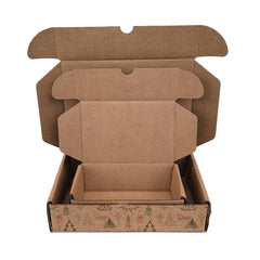 Ucanpack Christmas Mailing Boxes 11 x 11 x 5" - Winter Forest Printed Christmas Boxes - Holiday Shipping Box Made In USA Holiday Box Corrugated Shipping Boxes